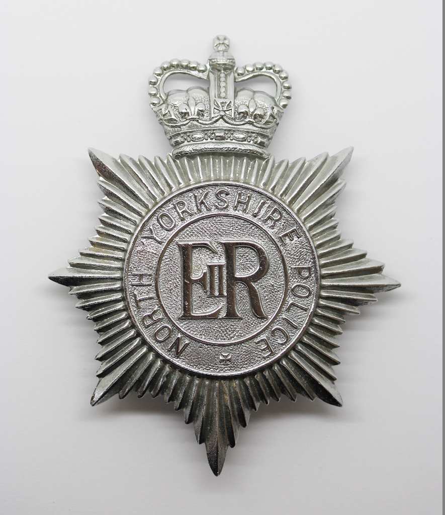 North Yorkshire Police Helmet Plate - Queen's Crown