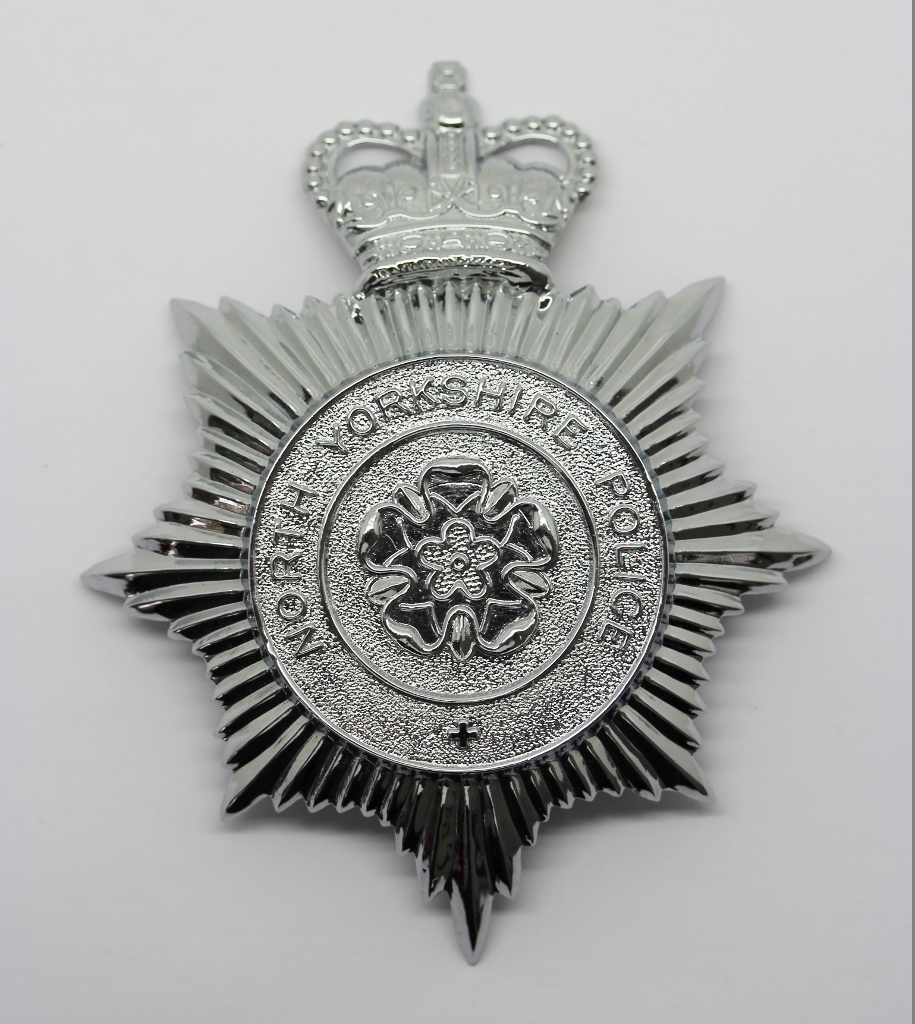 North Yorkshire Police Helmet Plate - Queen's Crown