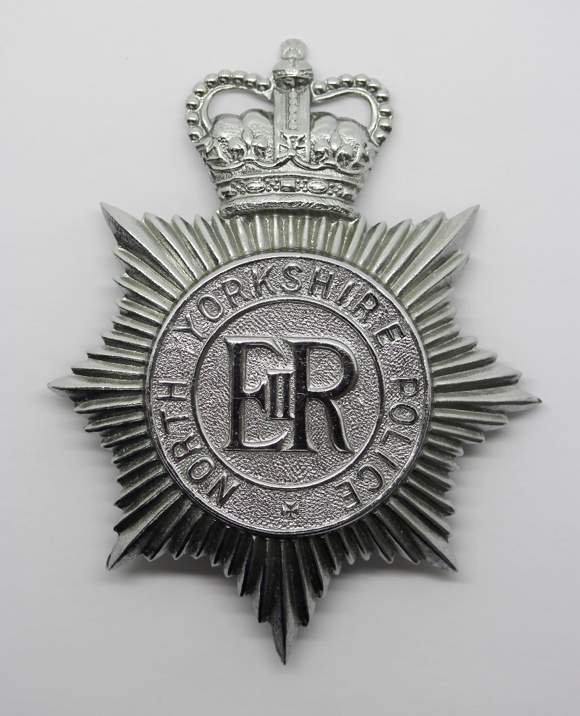 North Yorkshire Police Helmet Plate - Queen's Crown
