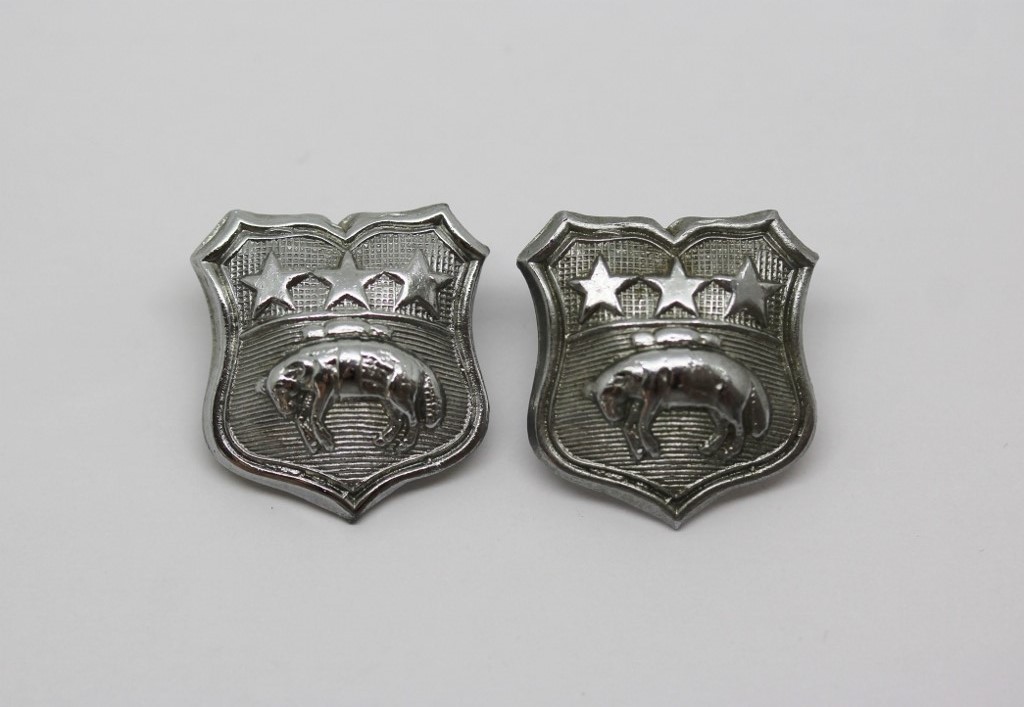 Pair of Leeds City Police Collar Badges