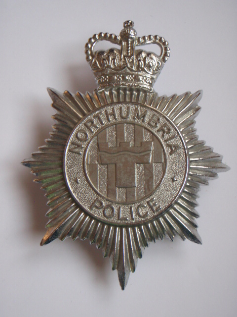 Northumbria Police Helmet Plate - Queen's Crown