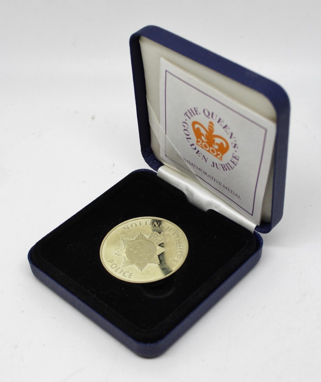 Nottinghamshire Police 2002 Queen's Golden Jubilee Royal Mint Commemorative Medal