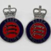 Pair of Essex Police Enamelled Collar Badges - Queen's Crown
