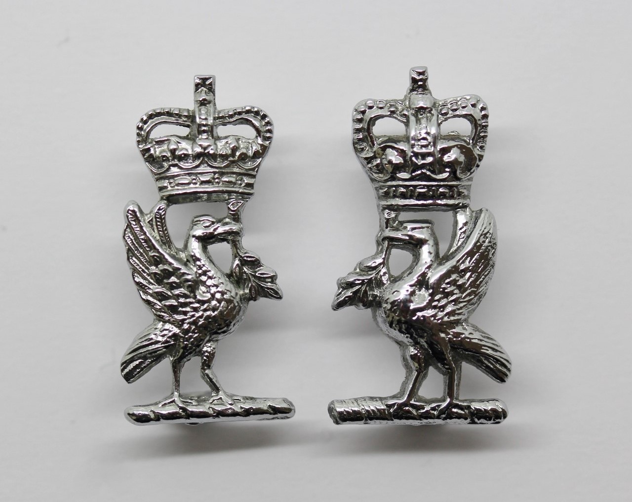 Pair of Liverpool City Police Collar Badges - Queen's Crown