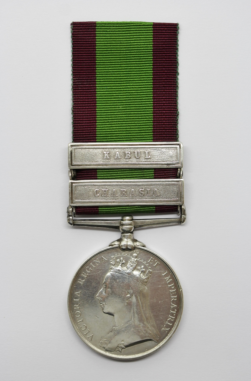 Afghanistan 1878-80 Medal (Clasps - Charasia, Kabul) - Sepoy Raj Mohamad, 5th Punjab Infantry