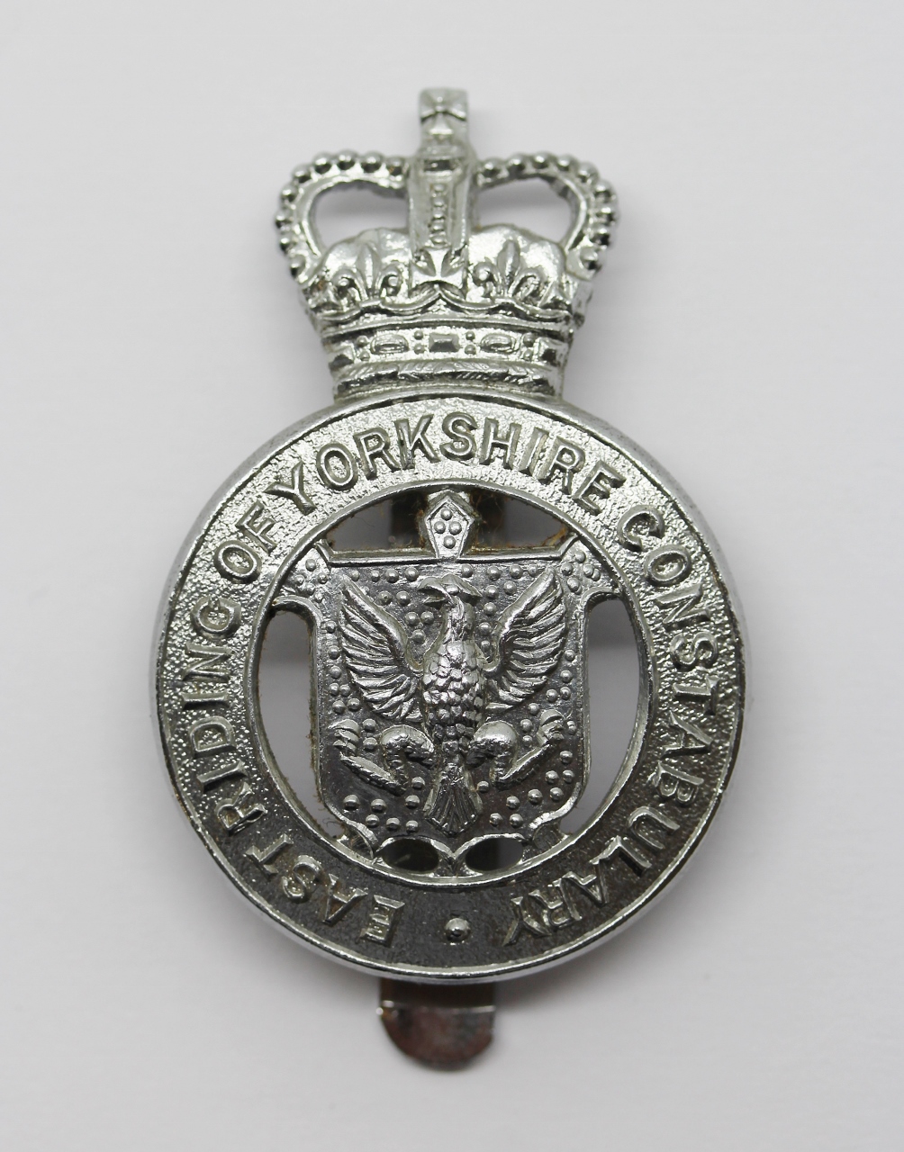 East Riding of Yorkshire Constabulary Cap Badge - Queen's Crown