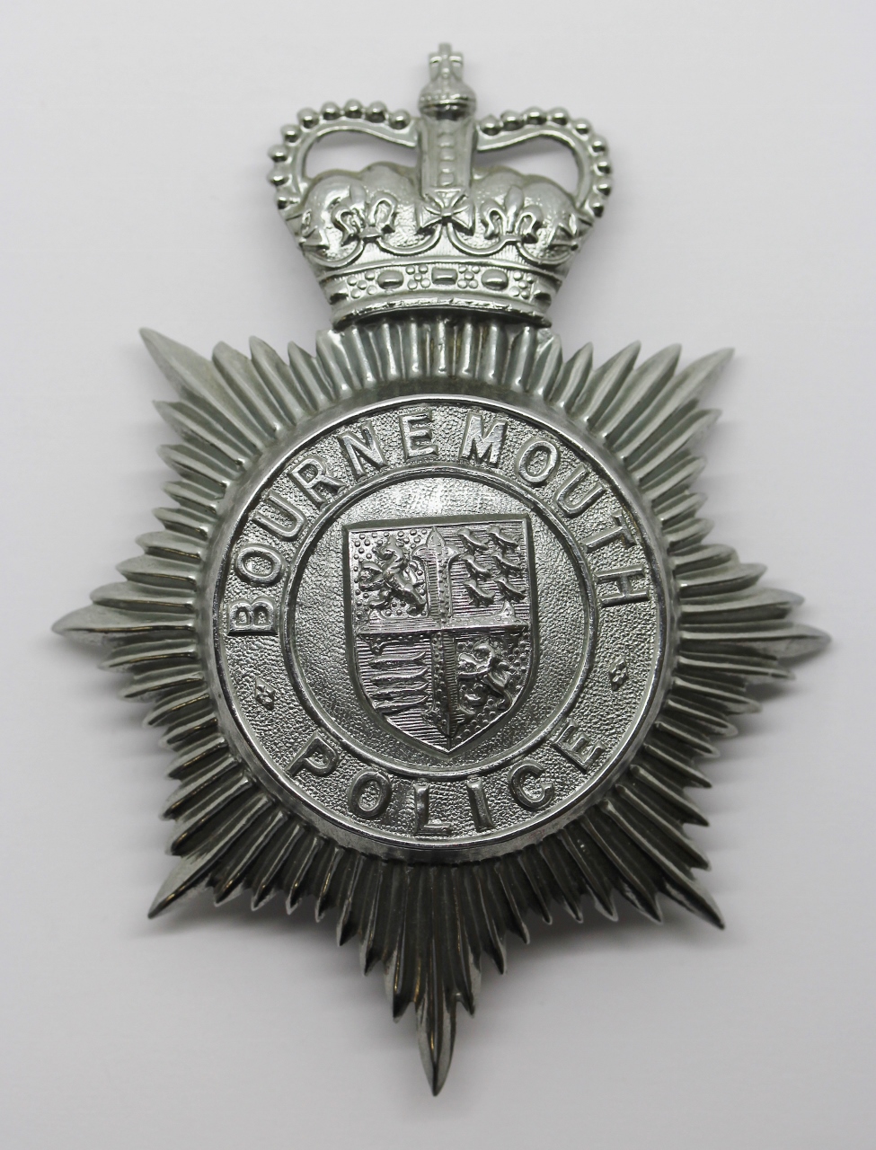 Bournemouth Police Helmet Plate - Queen's Crown