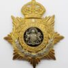 Manchester Regiment Officer's Blue Cloth Helmet Plate - King's Crown