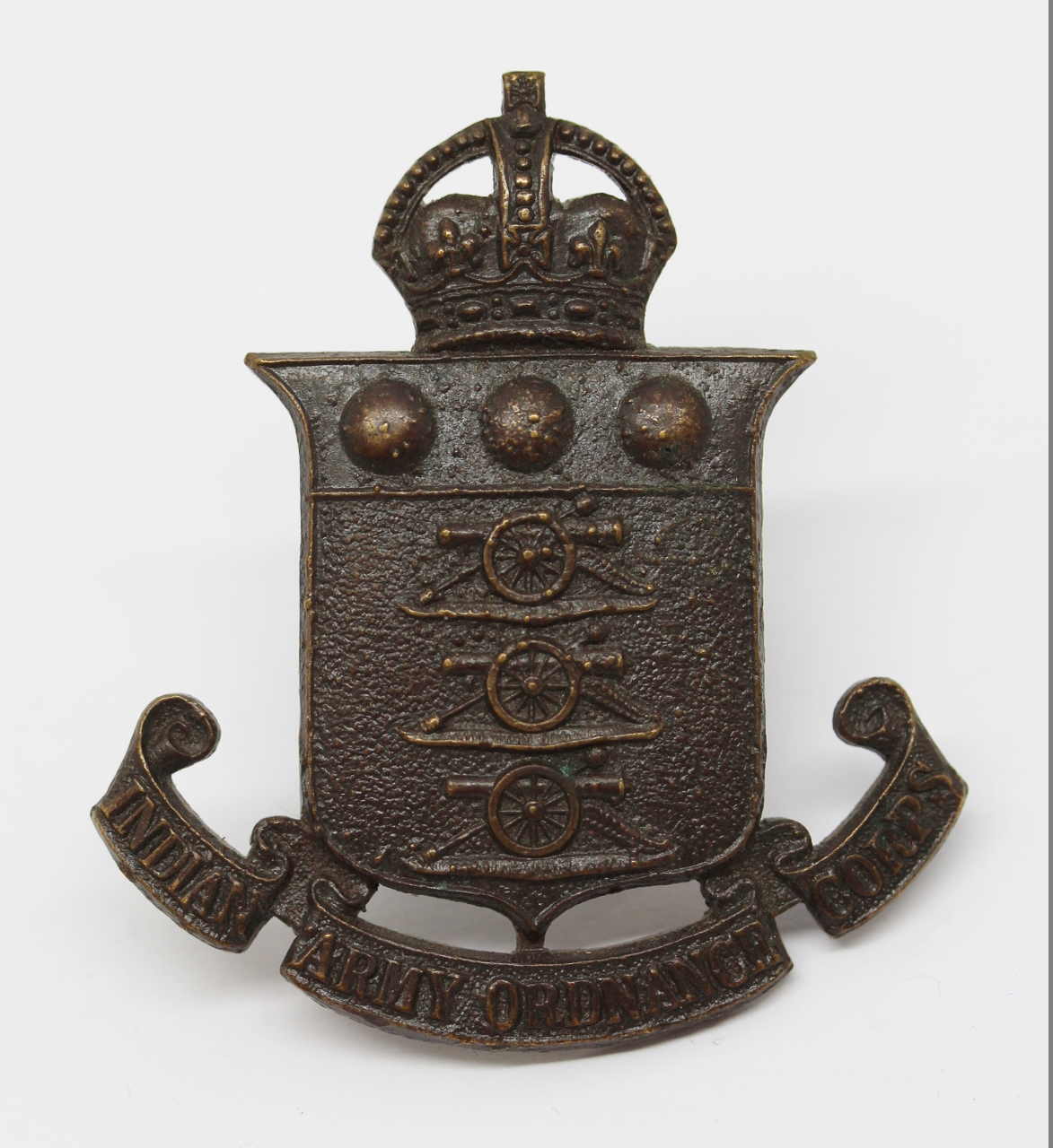 Indian Army Ordnance Corps Officer's Service Dress Cap Badge