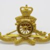 Royal Artillery Officer's Dress Cap Badge - Queen's Crown