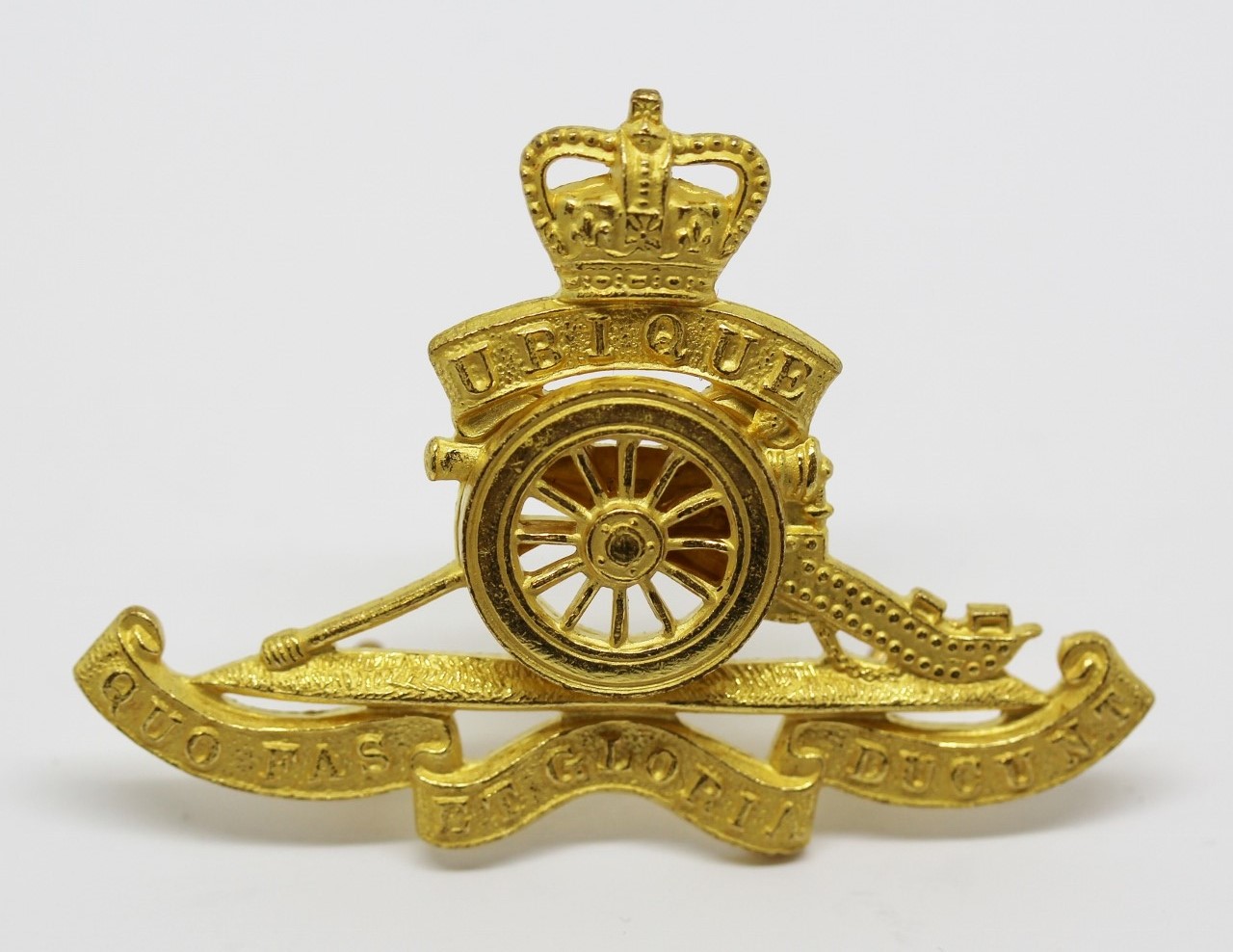 Royal Artillery Officer's Dress Cap Badge - Queen's Crown