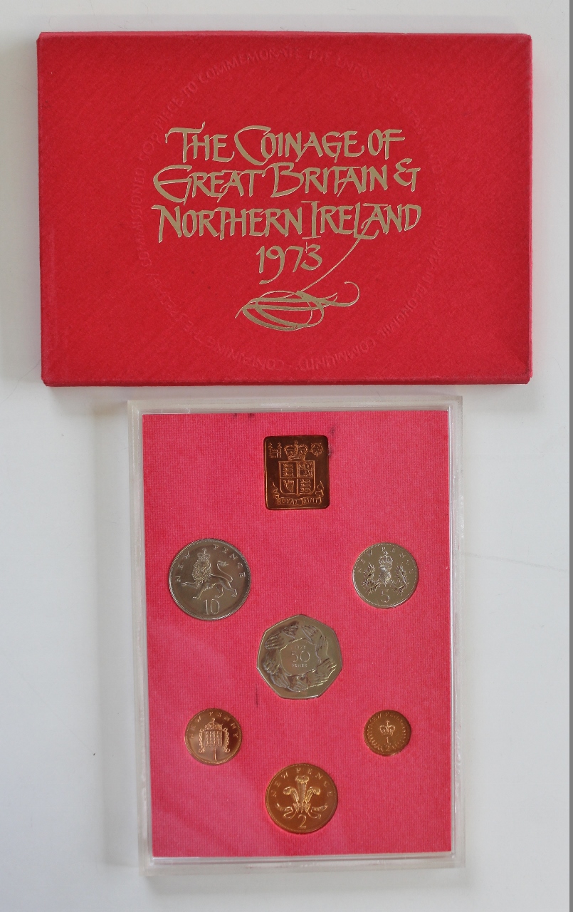 1973 Coinage of Great Britain and Northern Ireland Proof Coin Set