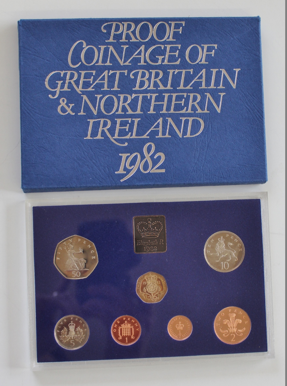 1982 Coinage of Great Britain and Northern Ireland Proof Coin Set