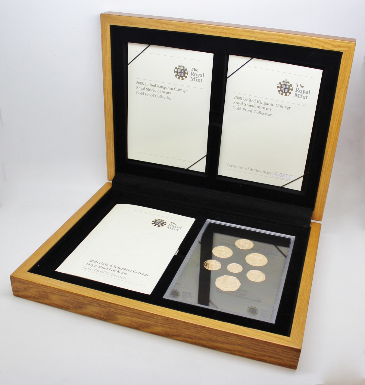 Royal Mint 2008 United Kingdom Royal Shield of Arms 22ct Gold Proof Coin Set (7 Coins)