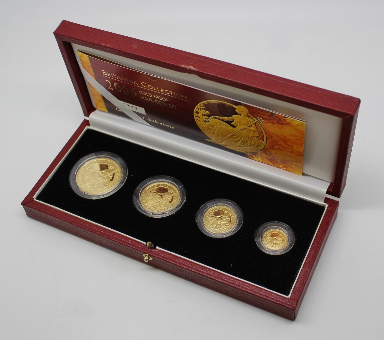 Royal Mint 2005 United Kingdom Britannia Gold Proof Collection Four Coin Set