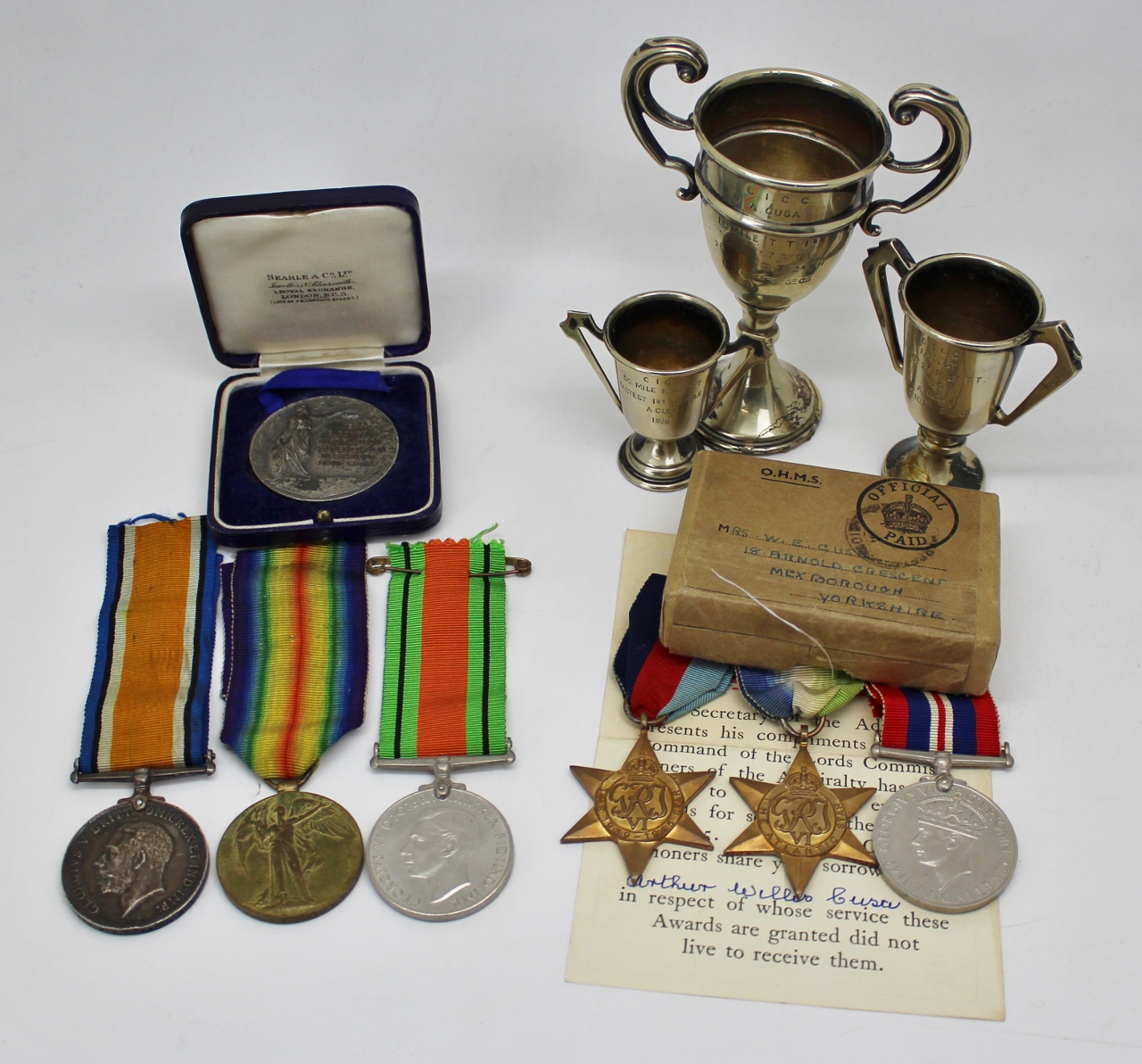 Cusa Family Father & Son WW1 and WW2 Medal Group