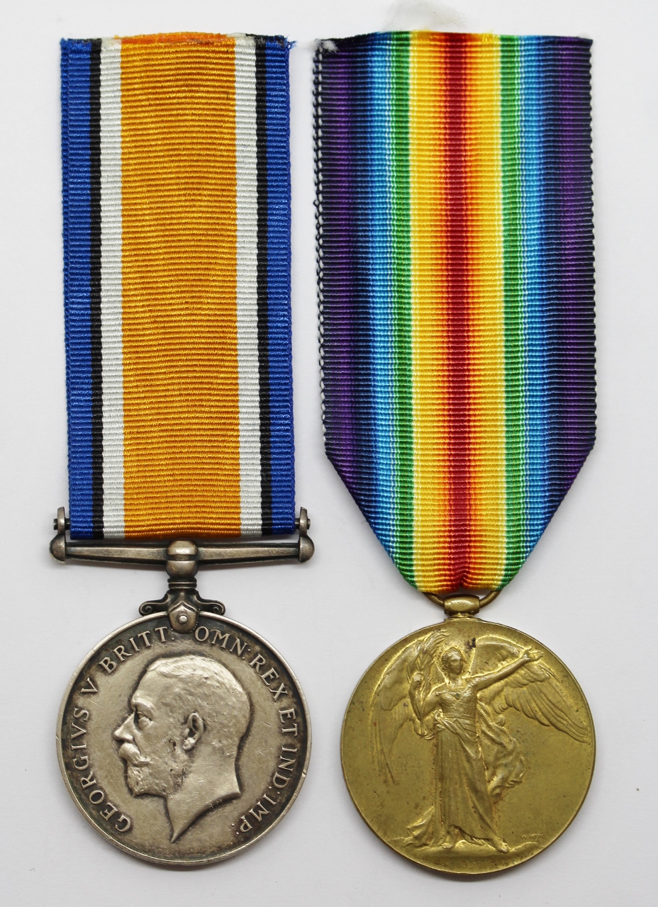 WW1 British War & Victory Medal Pair - Pte. C.M. Johnson, Tank Corps