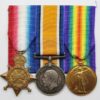 WW1 1914-15 Star Medal Trio - Pte. (Drummer) G. Atherley, 18th (3rd City Pals) Bn. Manchester Regiment - Wounded
