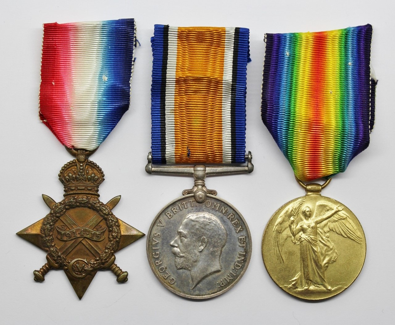 WW1 1914-15 Star, British War & Victory Medal Trio - Pte. T. Sutcliffe, 19th (2nd Public School) Bn. Royal Fusiliers