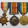 WW1 1914-15 Star, British War & Victory Medal Trio - Pte. M.H. Fox, 16th (Public Schools) Bn. Middlesex Regiment