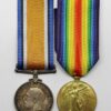 WW1 British War & Victory Medal Pair - Pte. C. York, 26th (Bankers) Bn. Royal Fusiliers - K.I.A.