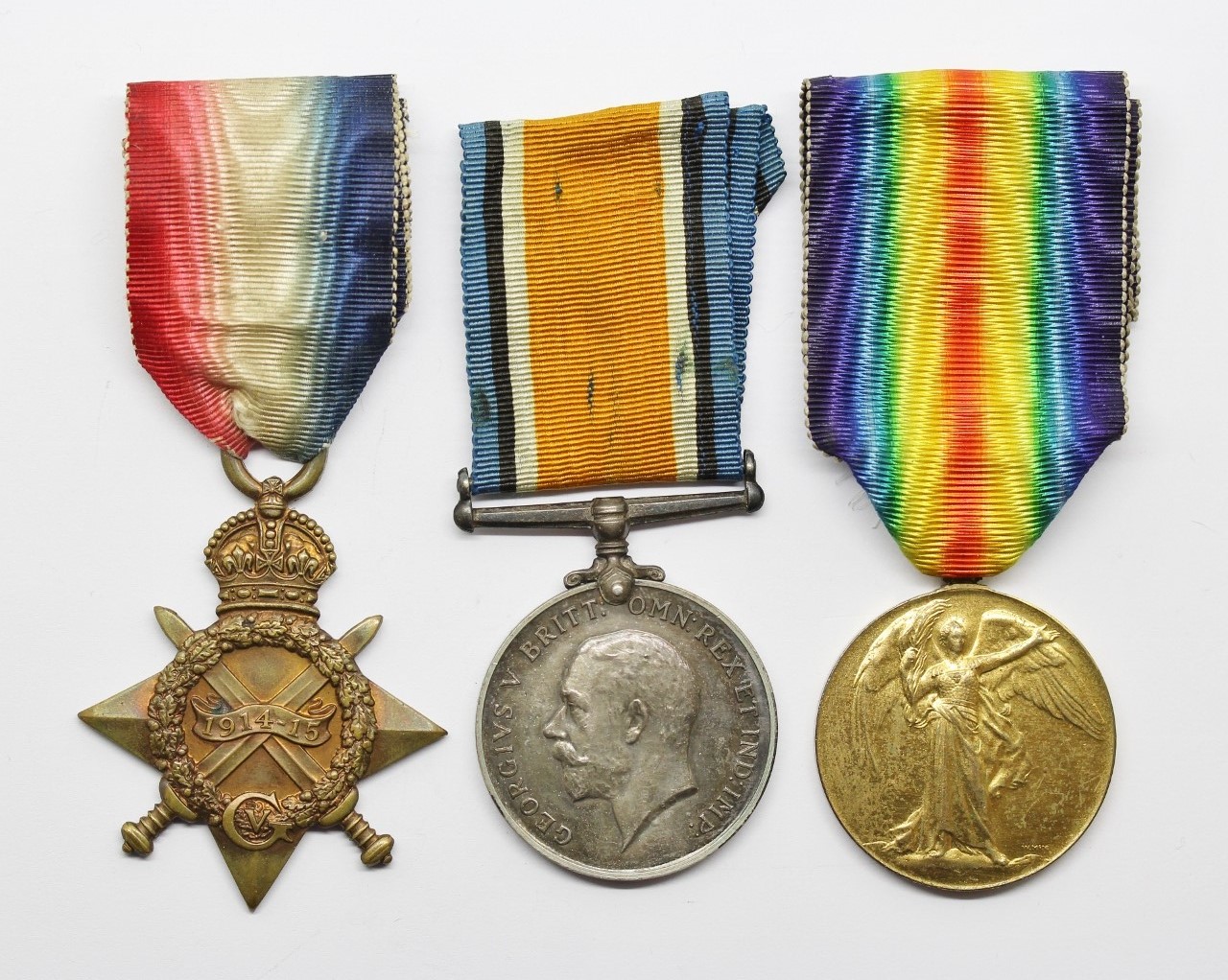 WW1 1914-15 Star, British War & Victory Medal Trio - Pte. G. Edwards, 20th (5th City Pals) Bn. Manchester Regiment - Wounded