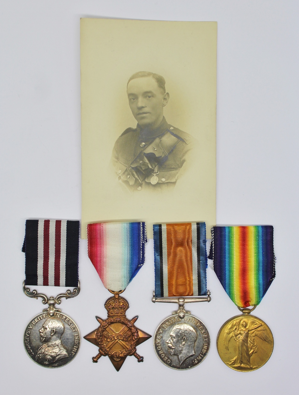 WW1 Military Medal, 1914-15 Star, British War Medal & Victory Medal Group - Bmbr. S. Symons, C.236 / London Bde. Royal Field Artillery