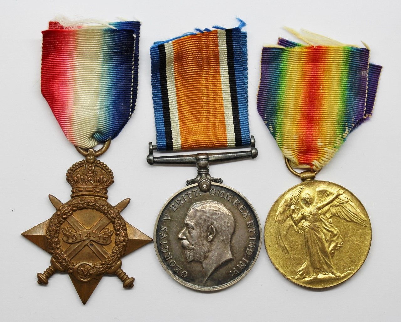 WW1 1914-15 Star Medal Trio - Pte. F.S. Revell, Army Service Corps