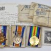 WW1 First Day of the Somme Casualty 1914-15 Star Medal Trio - Gnr. F. Unsworth, Royal Artillery - K.I.A.