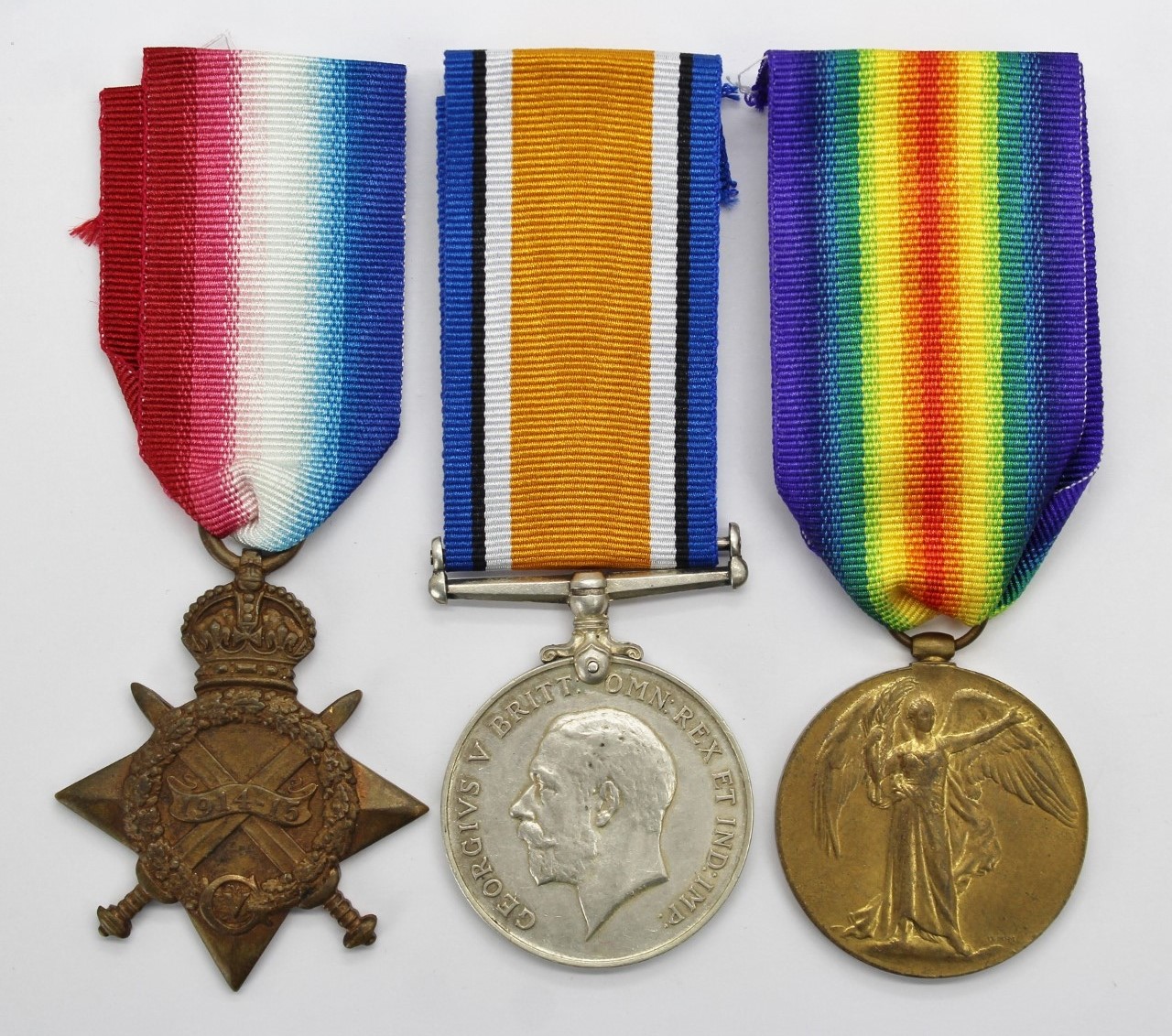 WW1 1914-15 Star Medal Trio - Sjt. J.H. Lewin, Royal Army Medical Corps