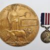 WW1 Military Medal and Memorial Plaque (Death Penny) - Dvr. H.H. Lowe, Royal Artillery - K.I.A.