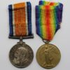 WW1 British War & Victory Medal Pair - Pte. P. Baker, 26th Bn (3rd Public Works Pioneers) Middlesex Regiment