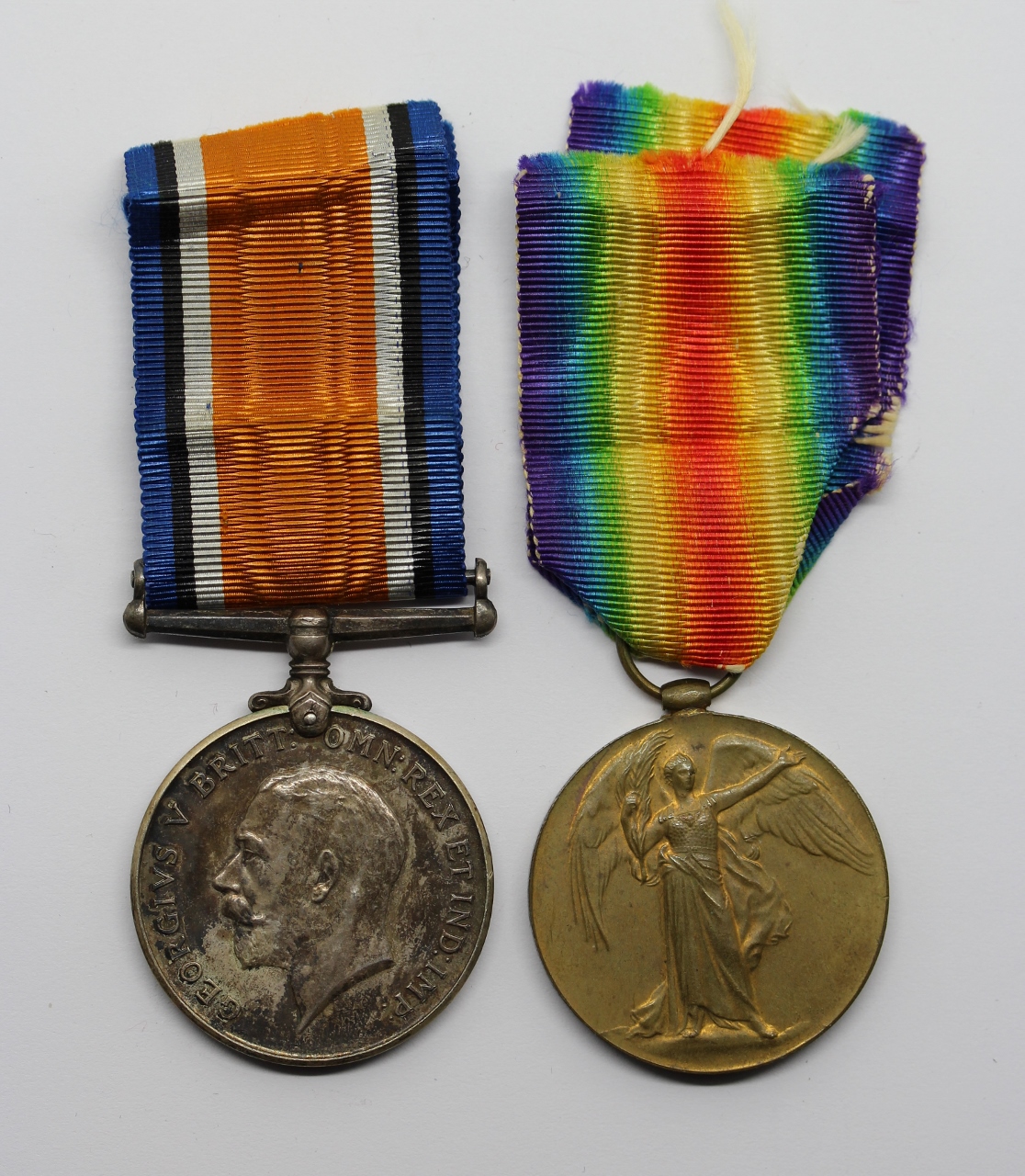 WW1 British War & Victory Medal Pair - Pte. P. Baker, 26th Bn (3rd Public Works Pioneers) Middlesex Regiment