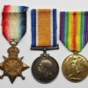 WW1 1914-15 Star, British War & Victory Medal Trio - Pte. W.H. McLonghlin, 22nd (Kensington) Bn. Royal Fusiliers