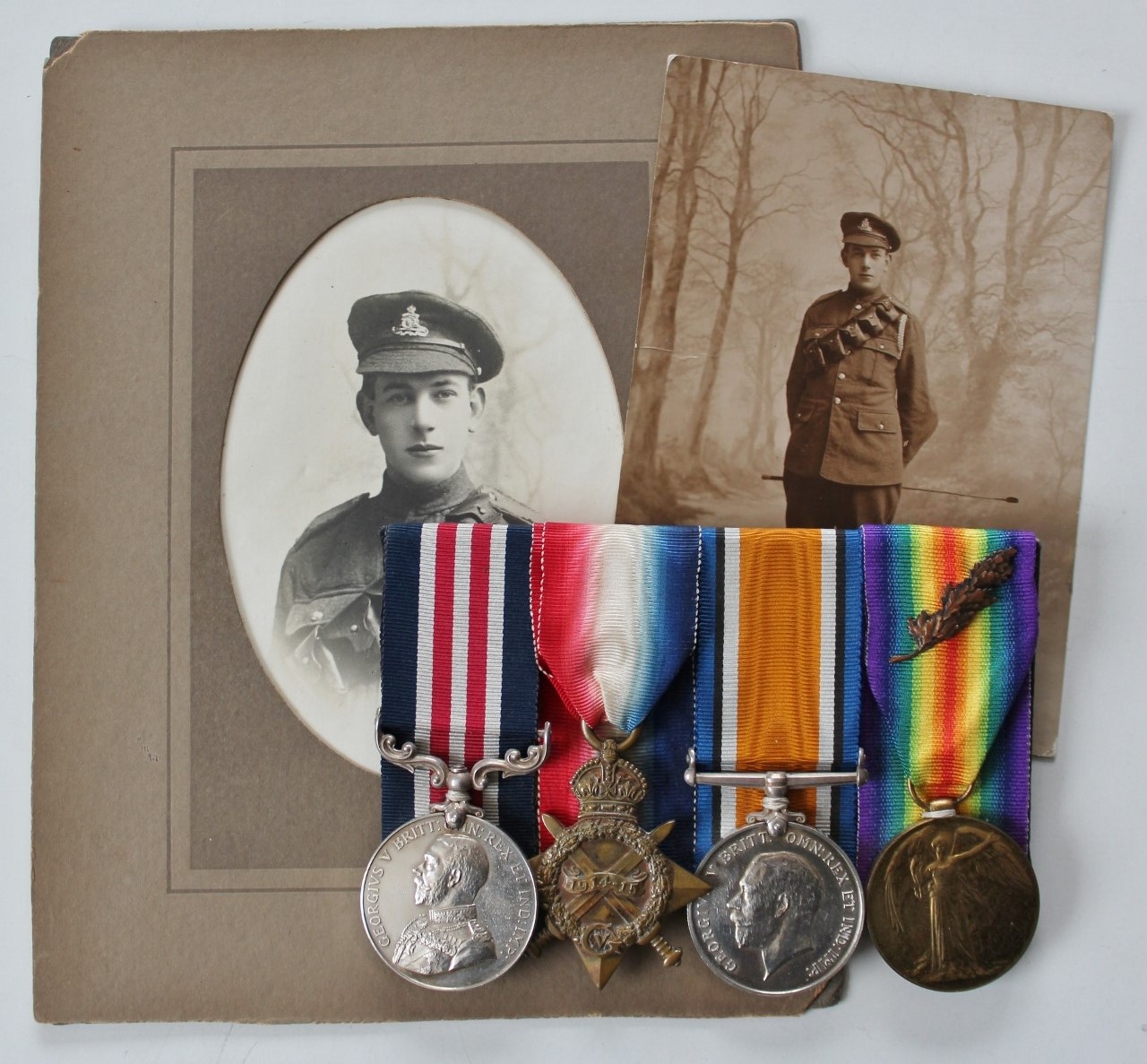 WW1 Military Medal, 1914-15 Star, British War Medal & Victory Medal (MID) - 2nd Lieut. E.C.F. Dunstan, Royal Artillery