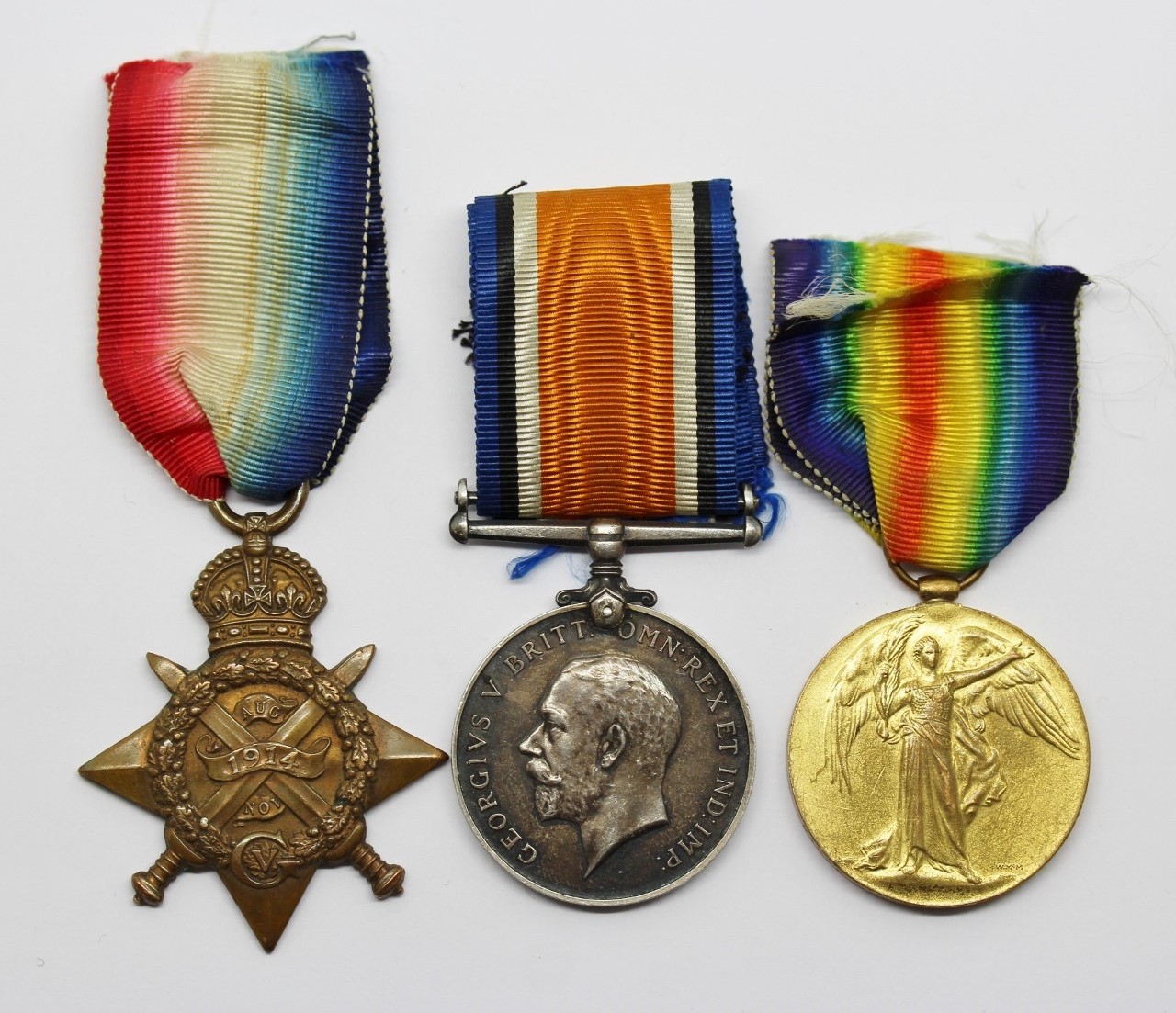 WW1 1914 Mons Star Medal Trio - Gnr, W. Appleton, Royal Garrison Artillery