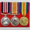 WW1 Military Medal, British War Medal & Victory Medal - Sjt. A.E. Herridge, 11th Bn. Oxfordshire & Buckinghamshire Light Infantry (Immediate Award)