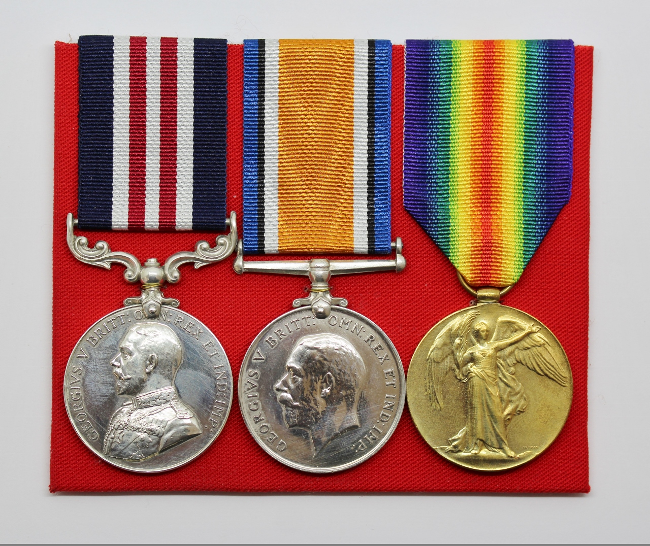 WW1 Military Medal, British War Medal & Victory Medal - Sjt. A.E. Herridge, 11th Bn. Oxfordshire & Buckinghamshire Light Infantry (Immediate Award)