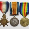 WW1 1914-15 Star Medal Trio - Pte. W. Middlebrooke, Notts & Derby Regiment (Sherwood Foresters)