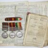 1895 IGS (3 Clasps), QSA (3 Clasps) & KSA (2 Clasps) Medal Group of Three with Original Documents - Serjt. T. Harsley, 2nd Bn. King's Own Yorkshire Light Infantry