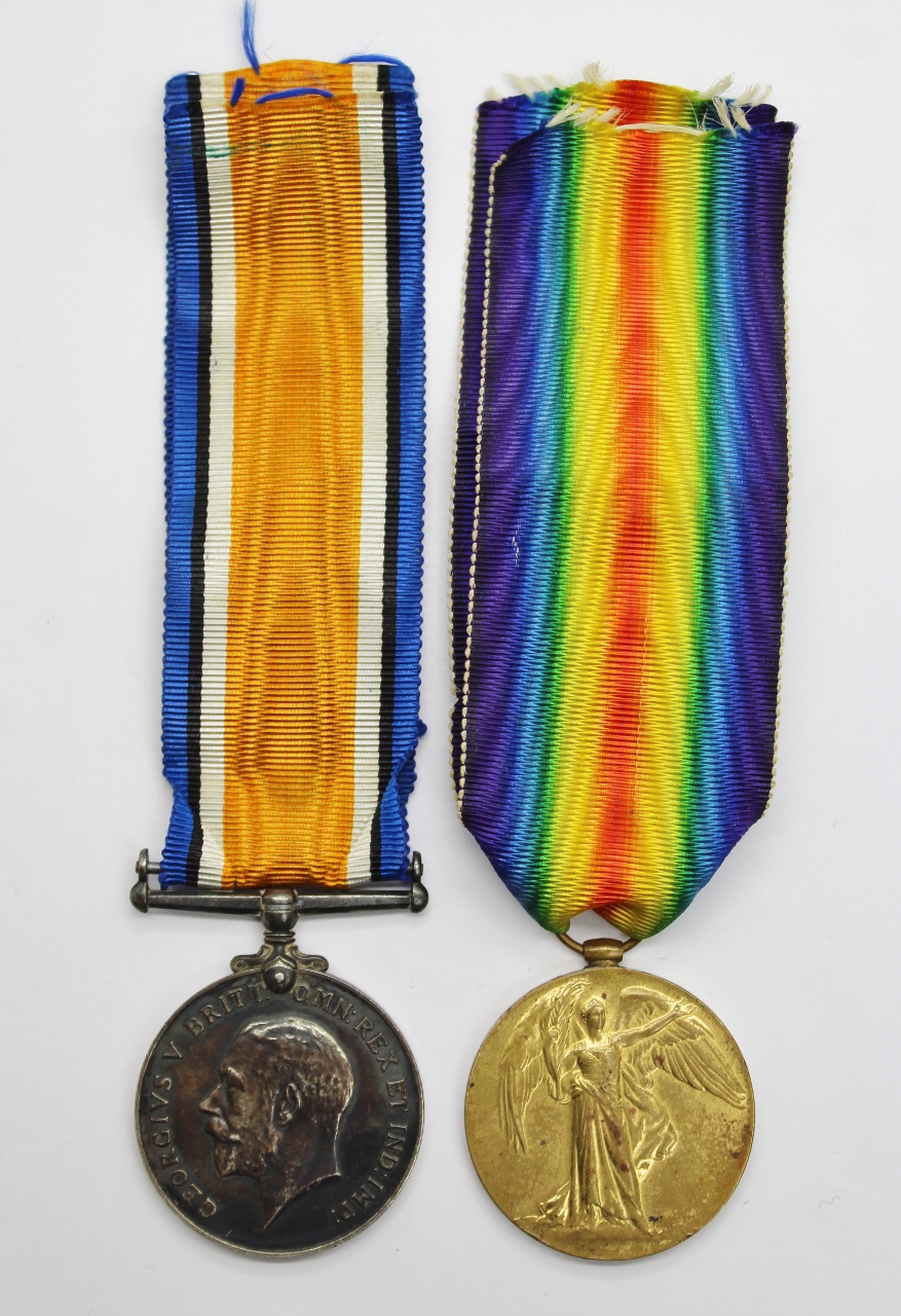 WW1 British War & Victory Medal Pair - Pte. J. O'Shea, Royal Dublin Fusiliers