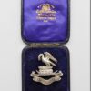 WW1 Liverpool Pals 1914 London Hallmarked Silver Cap Badge in Box