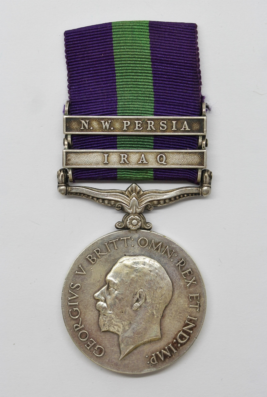 General Service Medal (Clasps - Iraq, N.W. Persia) - Pte. F. Rowe, York & Lancaster Regiment
