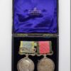 1854 Crimea Medal (Clasp - Sebastopol) and Turkish Crimea Medal (British Issue) in Fitted Box - Qr. Mr. of Bge. L. Isacke, Land Transport Corps