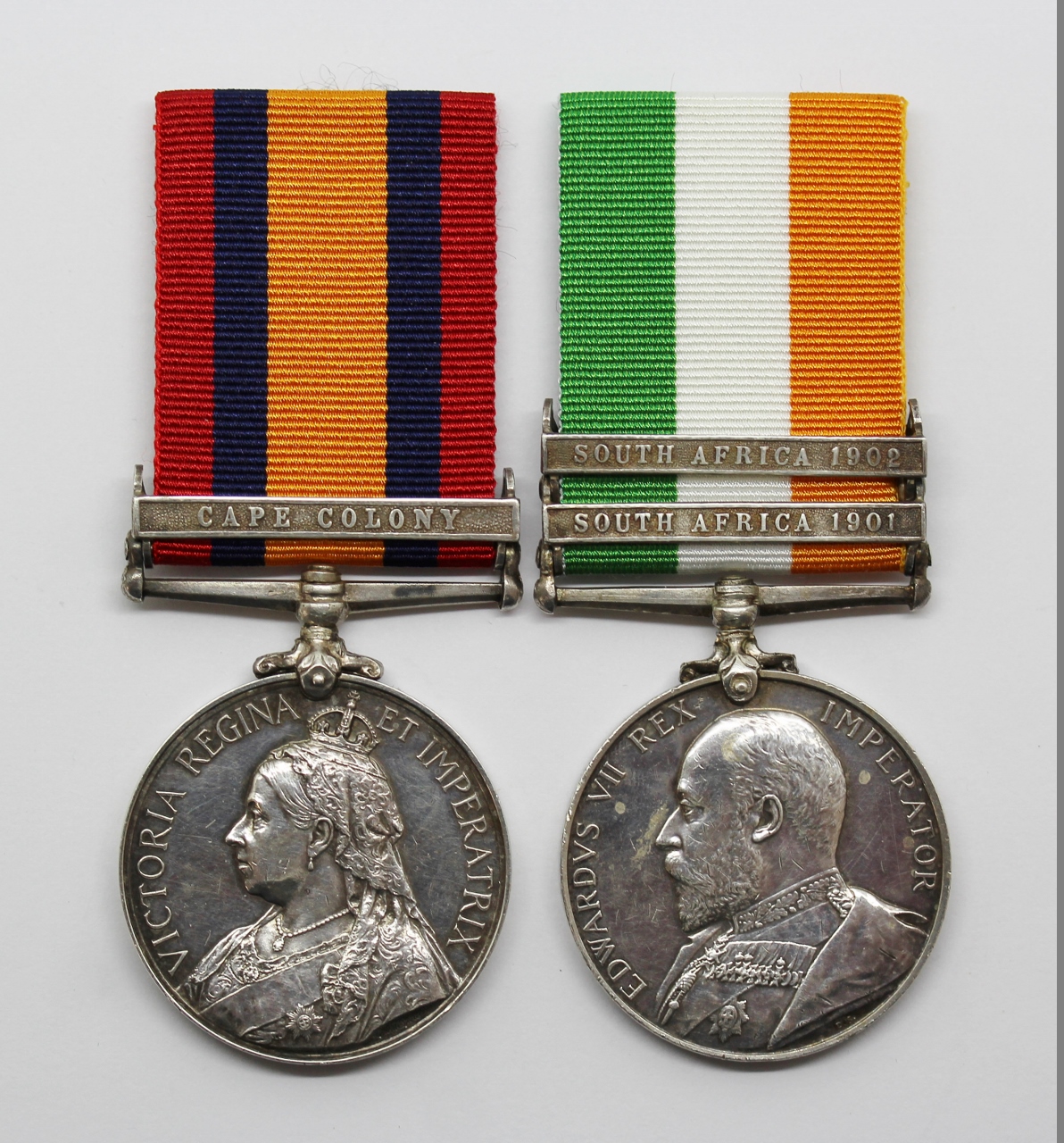 Queen's South Africa (Clasp - Cape Colony) and King's South Africa (Clasps - South Africa 1901, South Africa 1902) Medal Pair - Captain / Major R.R. Fielden, Loyal North Lancashire Regiment