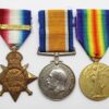 WW1 1914 Mons Star Medal Trio - Pte. W. Hobson, 2nd Bn. South Lancashire Regiment - K.I.A.