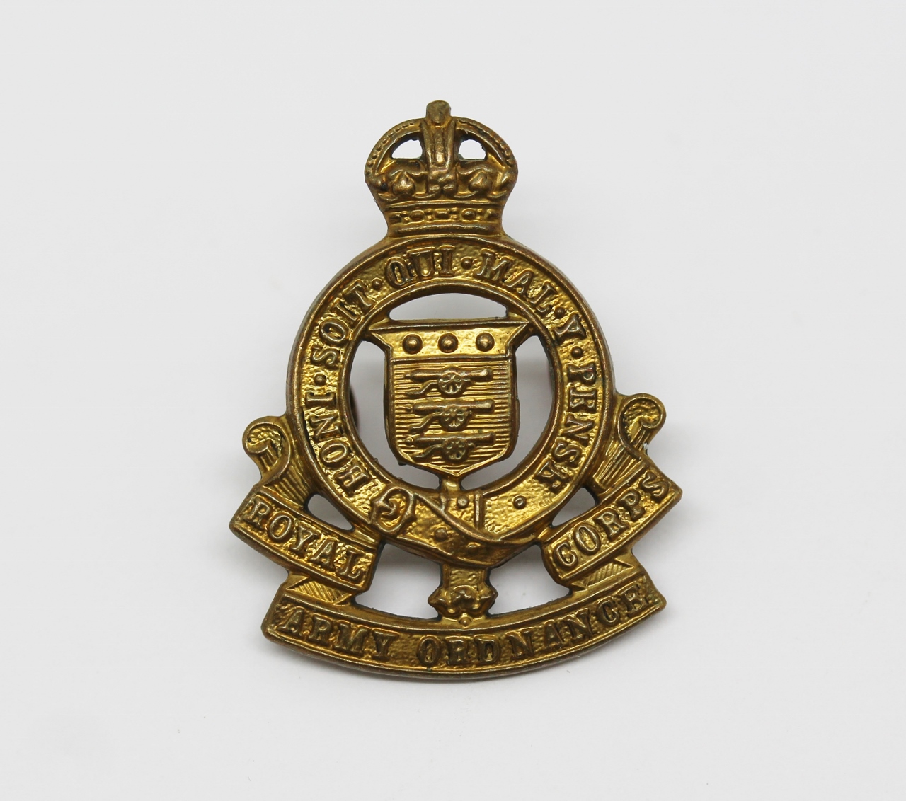 Royal Army Ordnance Corps (R.A.O.C.) Collar Badge - King's Crown