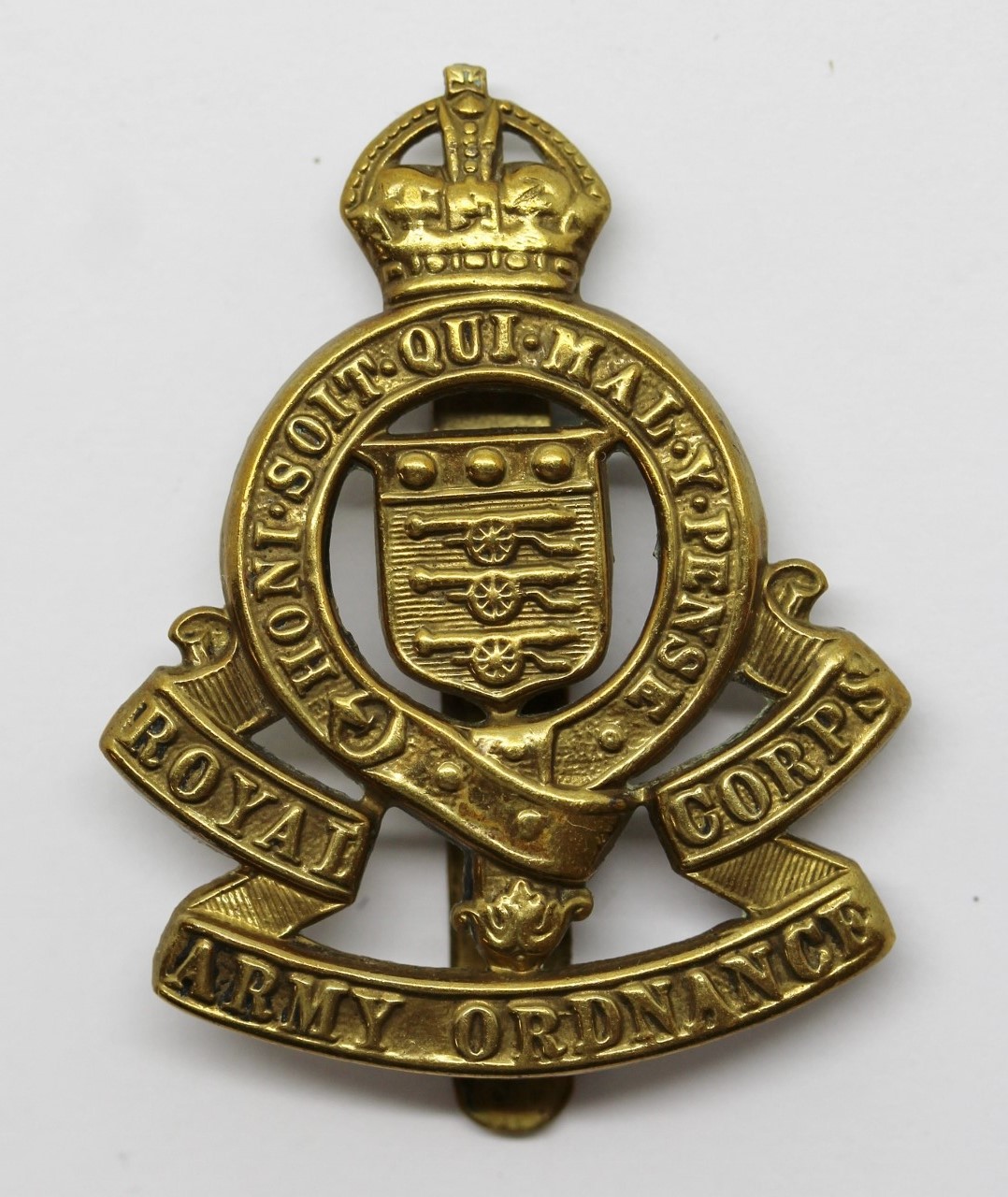 Royal Army Ordnance Corps (R.A.O.C.) Cap Badge - King's Crown