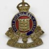 Royal Army Ordnance Corps (R.A.O.C.) Officer's Dress Gilt & Enamel Cap Badge (Sua Tonanti Tela) - King's Crown
