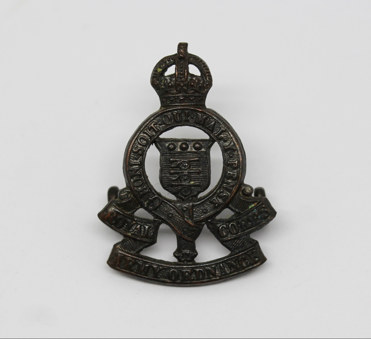 Royal Army Ordnance Corps (R.A.O.C.) Officer's Service Dress Collar Badge - K/C